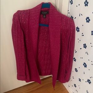 St. John Fuchsia Cardigan Sweater